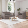 Zestaw Sof 2 pcs Ciemnoszary 196 x 82 x 85 cm tkanina