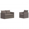 Zestaw Sof 2 pcs Ciemnoszary 196 x 82 x 85 cm tkanina