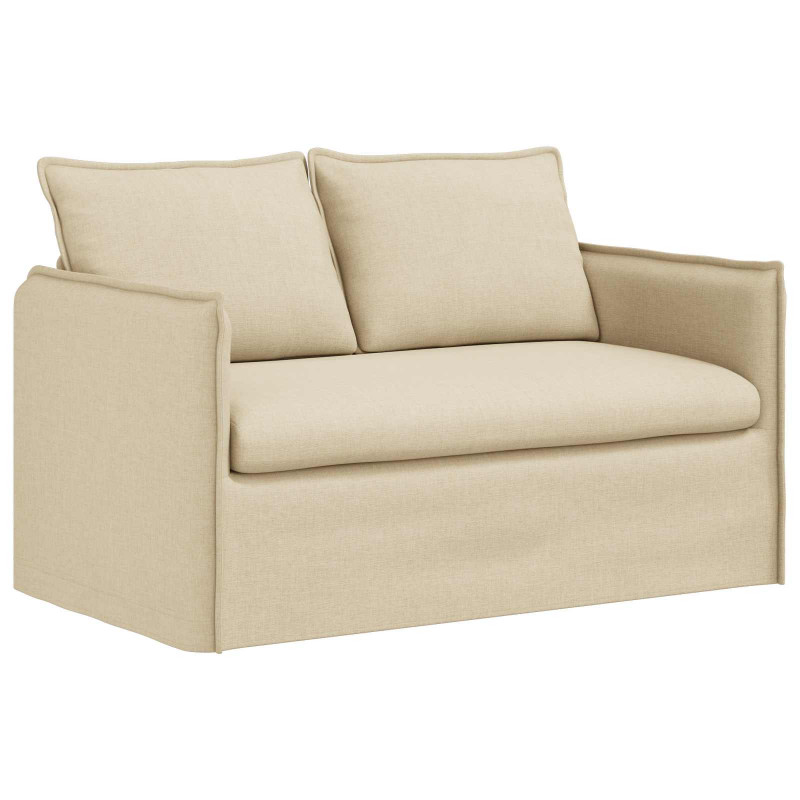Zestaw Sof 2 pcs Kremowy 196 x 82 x 85 cm tkanina