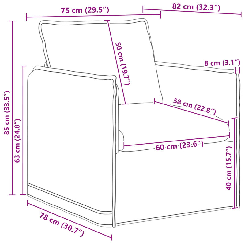 Zestaw Sof 2 pcs Niebieski 196 x 82 x 85 cm tkanina