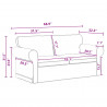 Zestaw Sof 2 pcs Ciemnoszary 175 x 82 x 80 cm tkanina