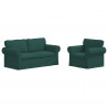 Zestaw Sof 2 pcs Ciemna zieleń 175 x 82 x 80 cm tkanina