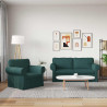 Zestaw Sof 2 pcs Ciemna zieleń 175 x 82 x 80 cm tkanina