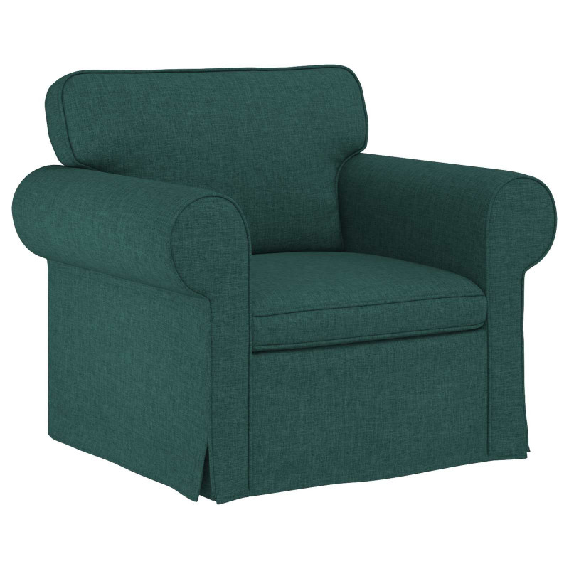 Zestaw Sof 2 pcs Ciemna zieleń 175 x 82 x 80 cm tkanina