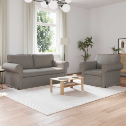 Zestaw Sof 2 pcs Ciemnoszary 175 x 82 x 80 cm tkanina