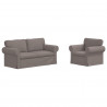 Zestaw Sof 2 pcs Ciemnoszary 175 x 82 x 80 cm tkanina