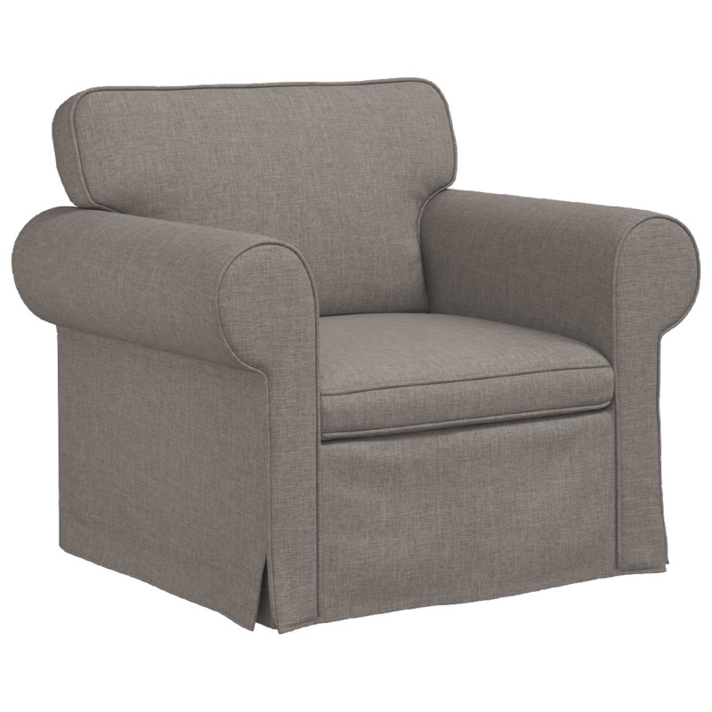 Zestaw Sof 2 pcs Ciemnoszary 175 x 82 x 80 cm tkanina