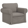 Zestaw Sof 2 pcs Ciemnoszary 175 x 82 x 80 cm tkanina