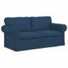 Zestaw Sof 2 pcs Niebieski 175 x 82 x 80 cm tkanina