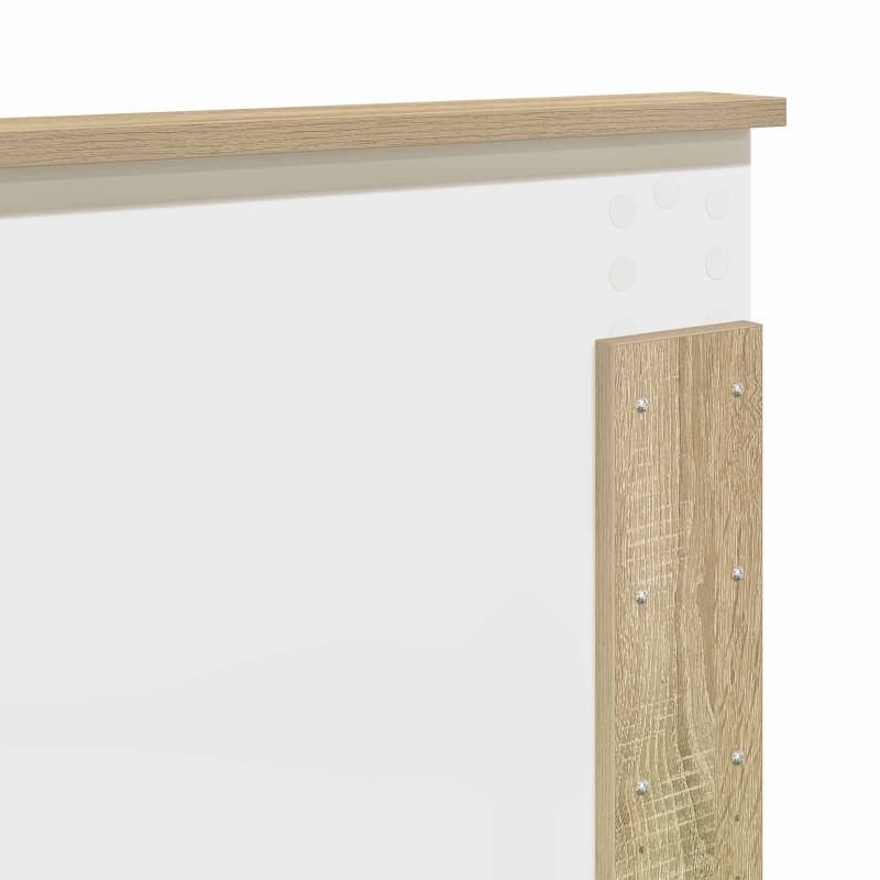 Ramka łóżka Dąb wędzony 150 x 200 cm Materiał drewnopochodny