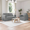 Zestaw Sof 2 pcs Jasnoszary 158 x 78 x 80 cm tkanina