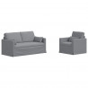 Zestaw Sof 2 pcs Jasnoszary 158 x 78 x 80 cm tkanina