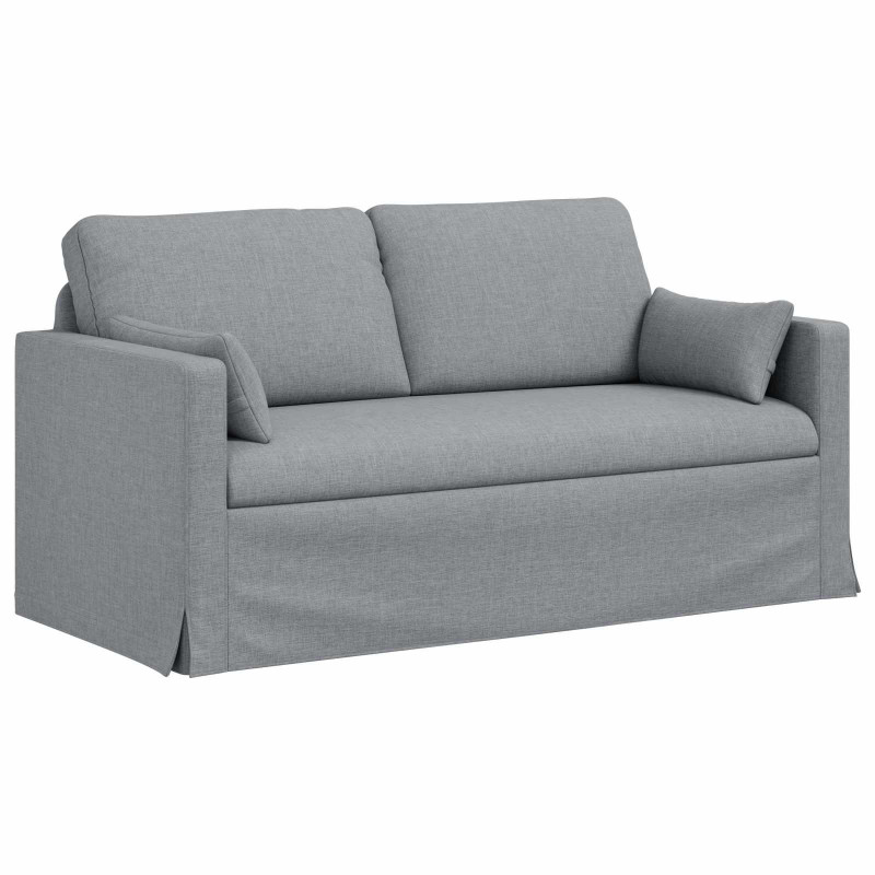 Zestaw Sof 2 pcs Jasnoszary 158 x 78 x 80 cm tkanina