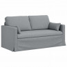 Zestaw Sof 2 pcs Jasnoszary 158 x 78 x 80 cm tkanina