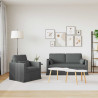 Zestaw Sof 2 pcs Ciemnoszary 158 x 78 x 80 cm tkanina