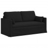 Zestaw Sof 2 pcs Czarny 158 x 78 x 80 cm tkanina