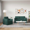 Zestaw Sof 2 pcs Ciemna zieleń 158 x 78 x 80 cm tkanina