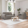Zestaw Sof 2 pcs Ciemnoszary 158 x 78 x 80 cm tkanina