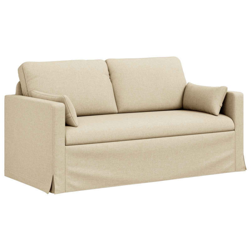Zestaw Sof 2 pcs Kremowy 158 x 78 x 80 cm tkanina