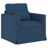 Zestaw Sof 2 pcs Niebieski 158 x 78 x 80 cm tkanina
