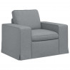 Zestaw Sof 2 pcs Jasnoszary 182 x 80 x 82 cm tkanina