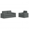 Zestaw Sof 2 pcs Ciemnoszary 182 x 80 x 82 cm tkanina