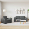 Zestaw Sof 2 pcs Ciemnoszary 182 x 80 x 82 cm tkanina