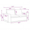 Zestaw Sof 2 pcs Ciemnoszary 182 x 80 x 82 cm tkanina