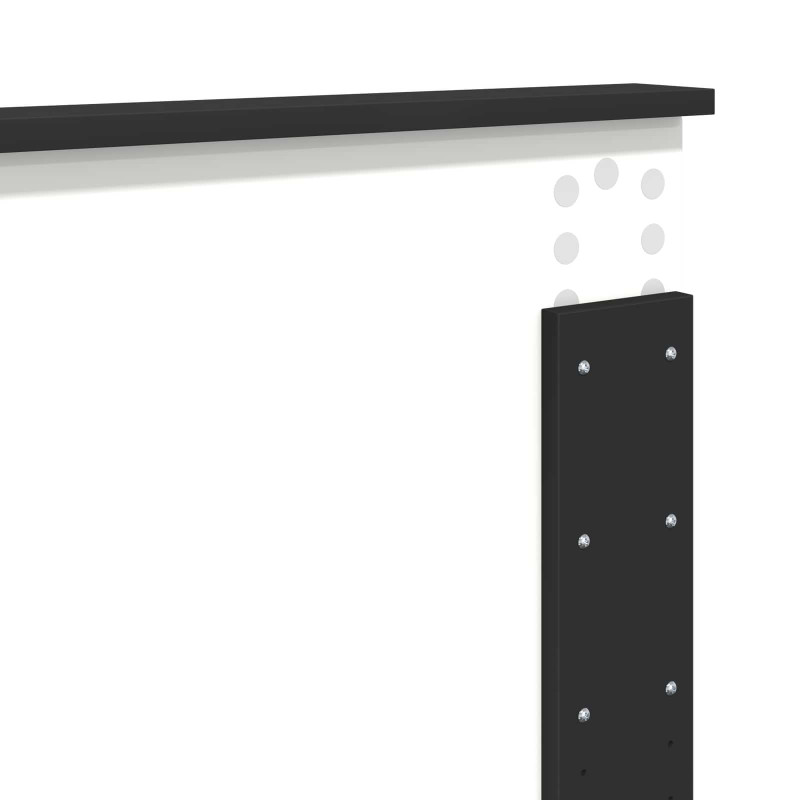 Ramka łóżka Czarny 120 x 200 cm Materiał drewnopochodny