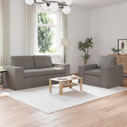 Zestaw Sof 2 pcs Ciemnoszary 182 x 80 x 82 cm tkanina