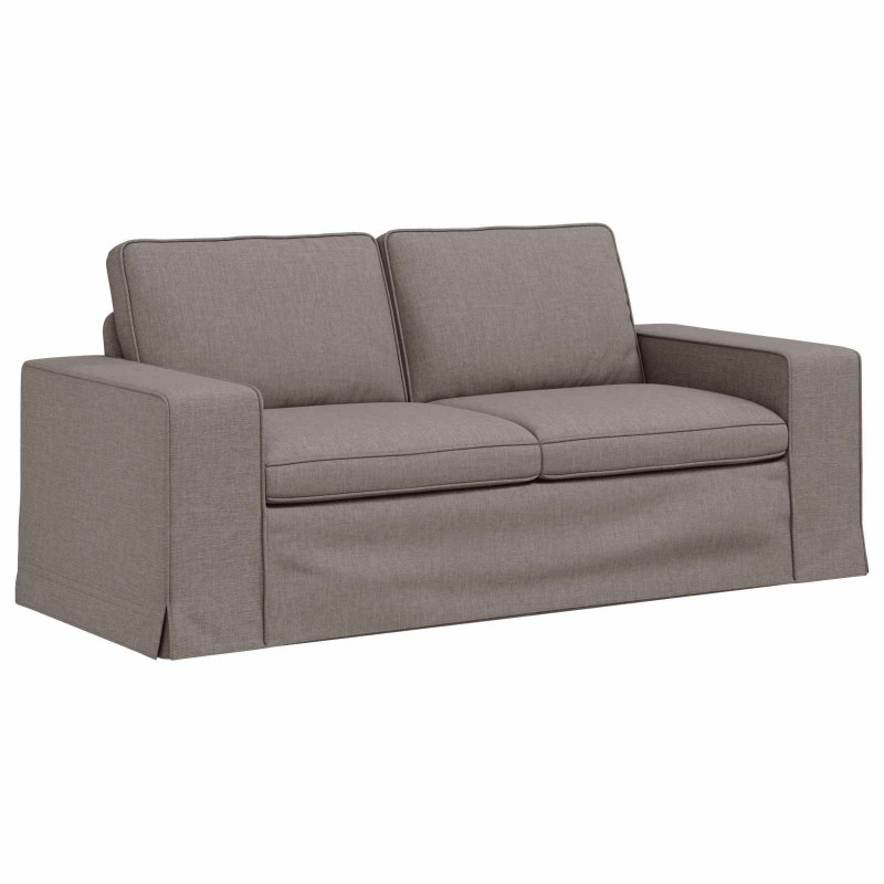Zestaw Sof 2 pcs Ciemnoszary 182 x 80 x 82 cm tkanina
