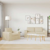 Zestaw Sof 2 pcs Kremowy 182 x 80 x 82 cm tkanina