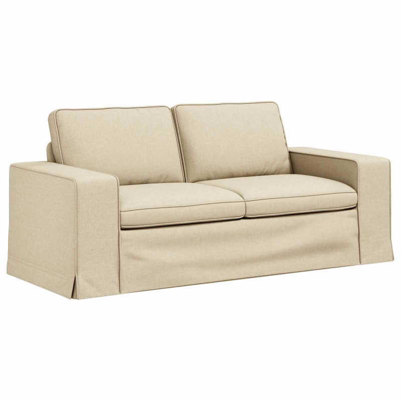Zestaw Sof 2 pcs Kremowy 182 x 80 x 82 cm tkanina