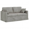 Zestaw Sof 2 pcs Jasnoszary 158 x 78 x 80 cm Aksamit