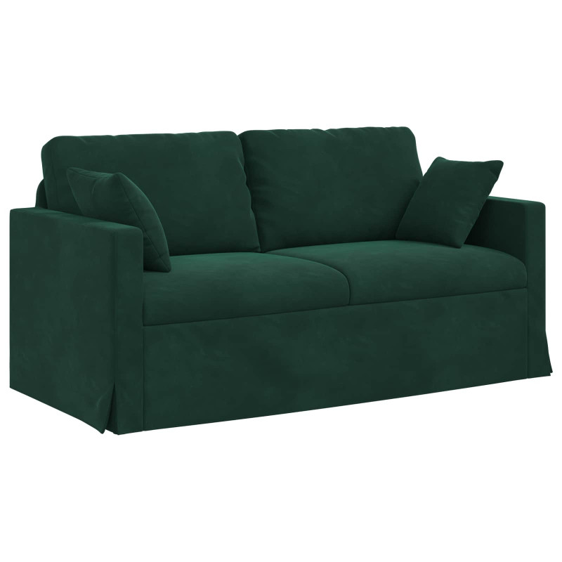 Zestaw Sof 2 pcs Ciemna zieleń 158 x 78 x 80 cm Aksamit