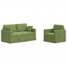 Zestaw Sof 2 pcs Jasnozielony 158 x 78 x 80 cm Aksamit