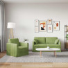 Zestaw Sof 2 pcs Jasnozielony 158 x 78 x 80 cm Aksamit