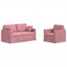 Zestaw Sof 2 pcs Różowy 158 x 78 x 80 cm Aksamit