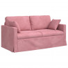 Zestaw Sof 2 pcs Różowy 158 x 78 x 80 cm Aksamit