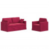Zestaw Sof 2 pcs Czerwone wino 158 x 78 x 80 cm Aksamit