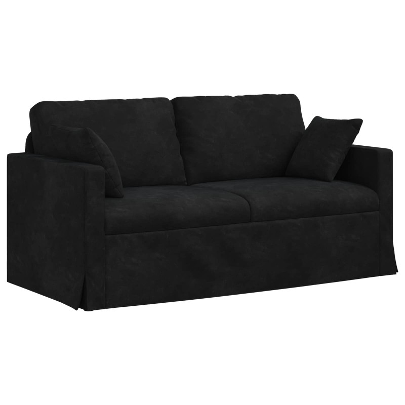 Zestaw Sof 2 pcs Czarny 158 x 78 x 80 cm Aksamit