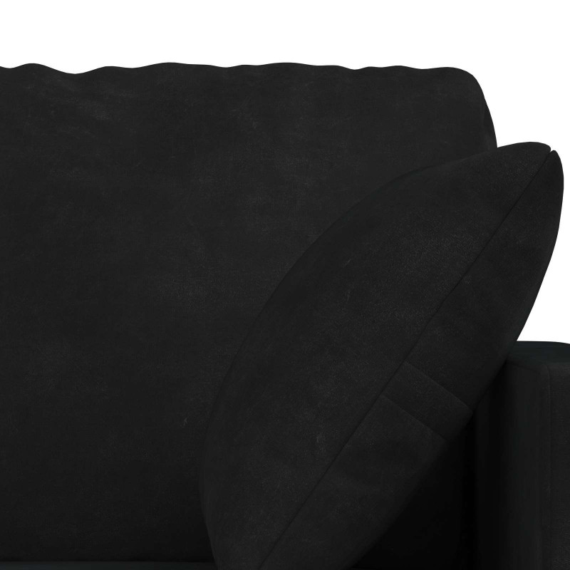 Zestaw Sof 2 pcs Czarny 158 x 78 x 80 cm Aksamit