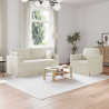Zestaw Sof 2 pcs Kremowy 158 x 78 x 80 cm Aksamit