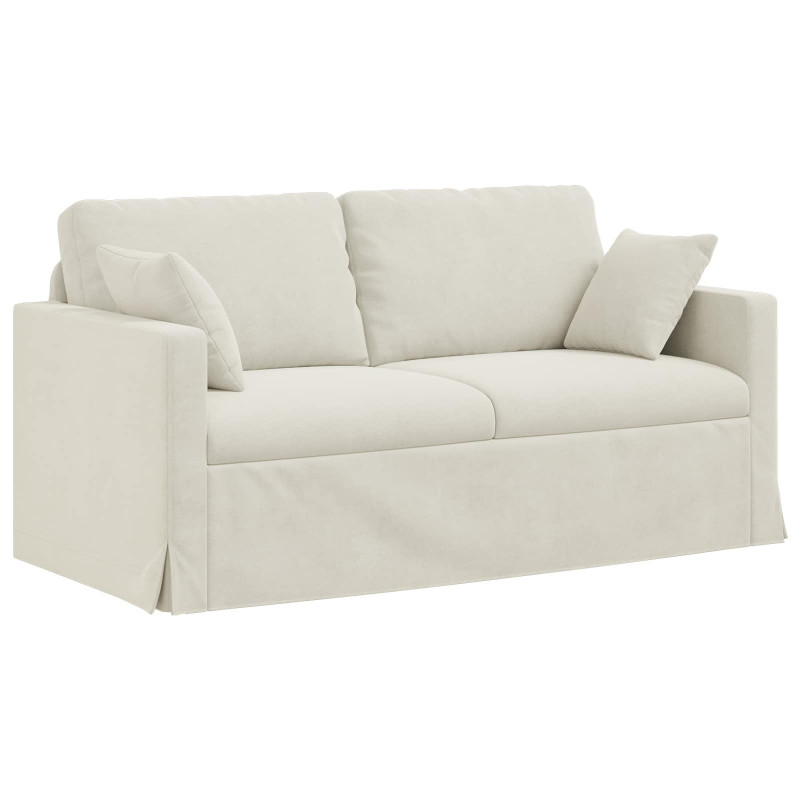 Zestaw Sof 2 pcs Kremowy 158 x 78 x 80 cm Aksamit