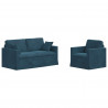 Zestaw Sof 2 pcs Niebieski 158 x 78 x 80 cm Aksamit