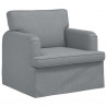 Zestaw Sof 2 pcs Jasnoszary 162 x 80 x 85 cm tkanina