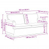 Zestaw Sof 2 pcs Jasnoszary 162 x 80 x 85 cm tkanina