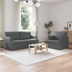 Zestaw Sof 2 pcs Ciemnoszary 162 x 80 x 85 cm tkanina