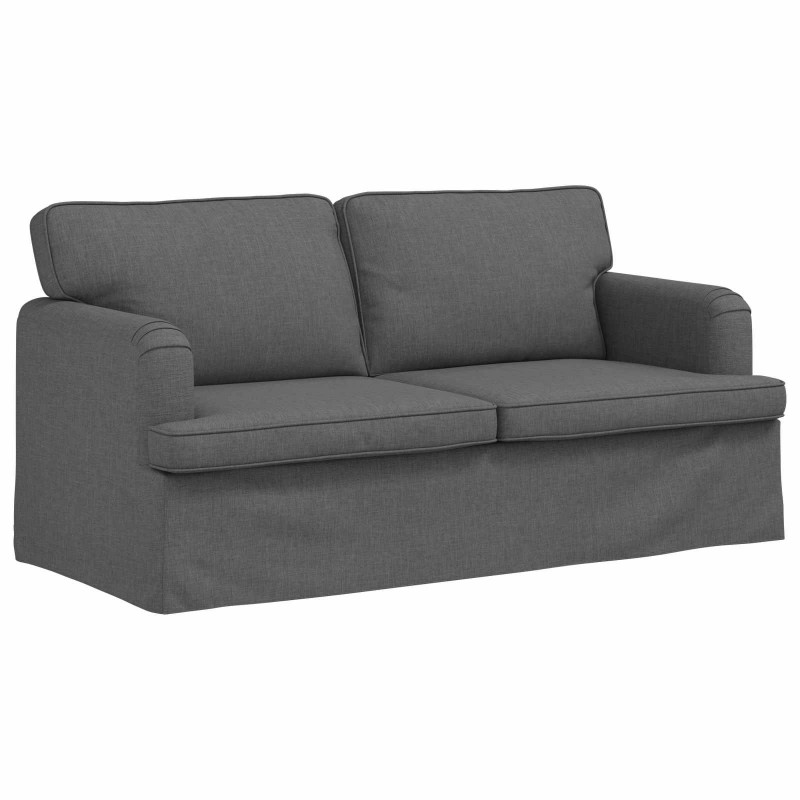 Zestaw Sof 2 pcs Ciemnoszary 162 x 80 x 85 cm tkanina