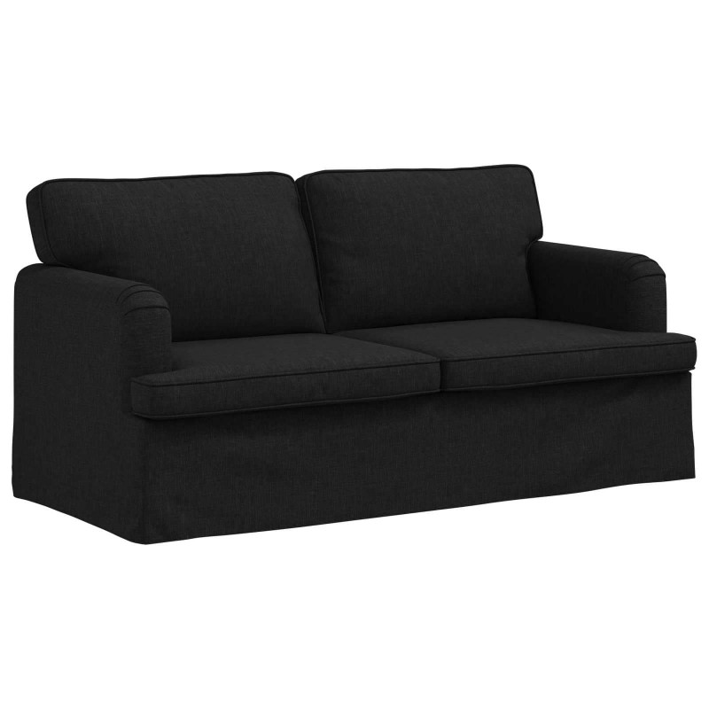 Zestaw Sof 2 pcs Czarny 162 x 80 x 85 cm tkanina